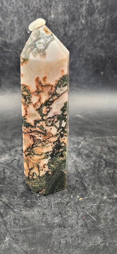 Tree agate tower! 3.5 inches tall, 3.3 ounces!