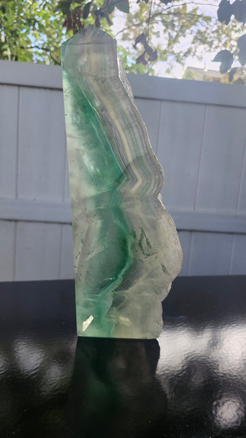 4.5 pound Massive druzy florite free form tower! 10.5 inches tall by 4 wide, 1.5 thick