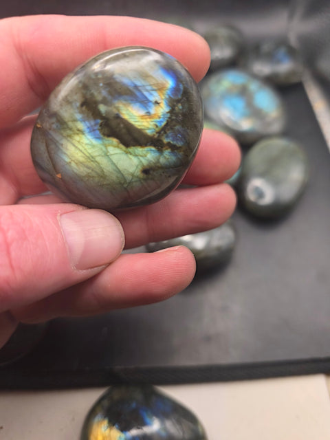 Labradorite palm stone! 1.6 too 2.2 inches!