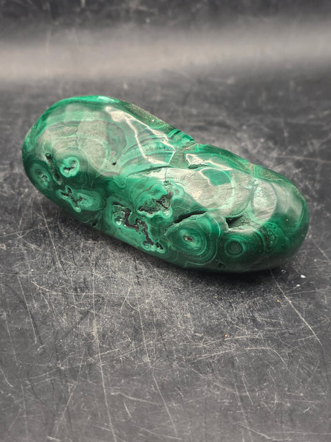 Malachite polished free form! 7.2 ounces, 3 inches long, 1.2" wide