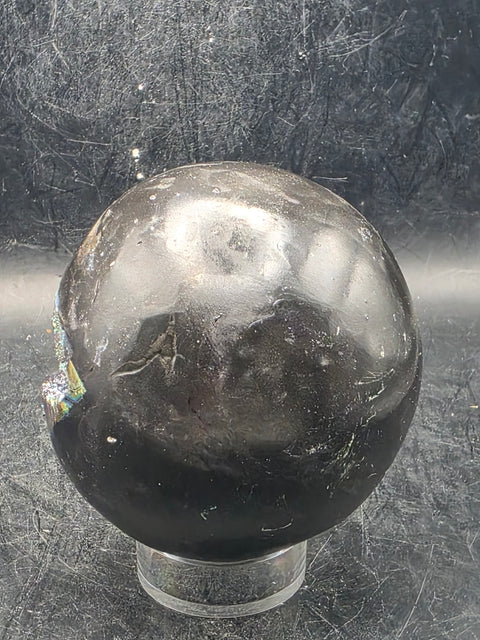 Aura amethyst sphere! 66mm, 2.6 inches, 14 ounces