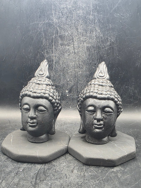 Shungite Buddha head figurine! 4.1 inches tall, 7.7 ounces!