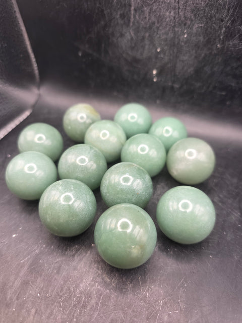 Mini 30mm, 1.2 inch green aventurine sphere!