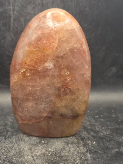 Red hematoid fire quartz free form! 13 ounces, 4.1 inches tall, 2.6" wide