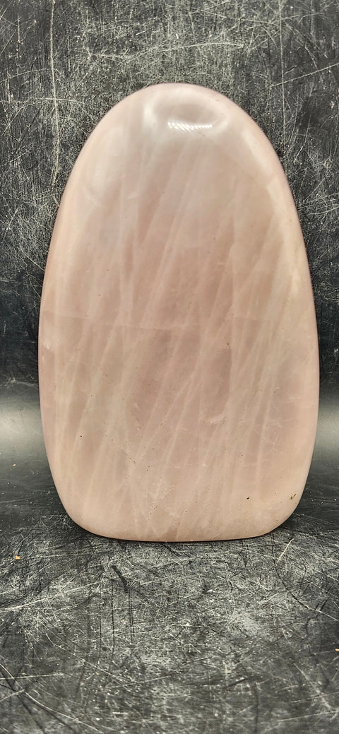 Rose quartz free-form! 15.9 ounces, 4.2 inches tall!