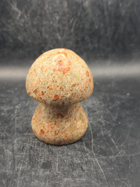 Unakite mushroom! 2.5 inches tall, 6.5 ounces!
