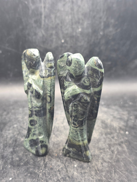 Kambaba Jasper gemstone angel! 3 inches tall, 1.8 ounces!