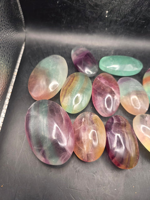 Candy florite palm stone! 2 too 2.5 inches!