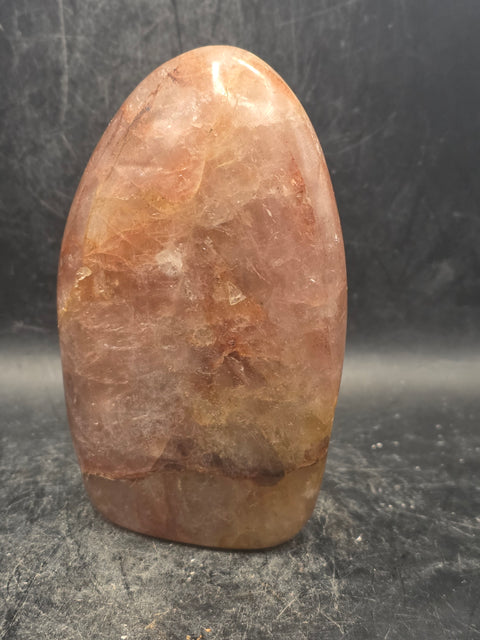 Red hematoid fire quartz free form! 13 ounces, 4.1 inches tall, 2.6" wide