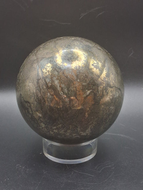 Large pyrite sphere! 86.4mm, 3.4 inches, 2.9 pounds