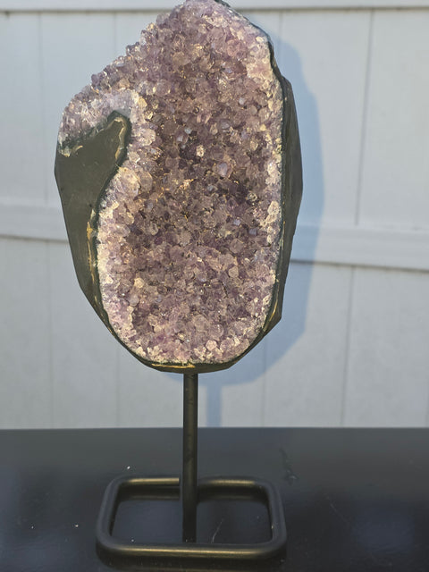 XXL grade AA amethyst on metal stand 4.15 pounds 11 inches tall with stand