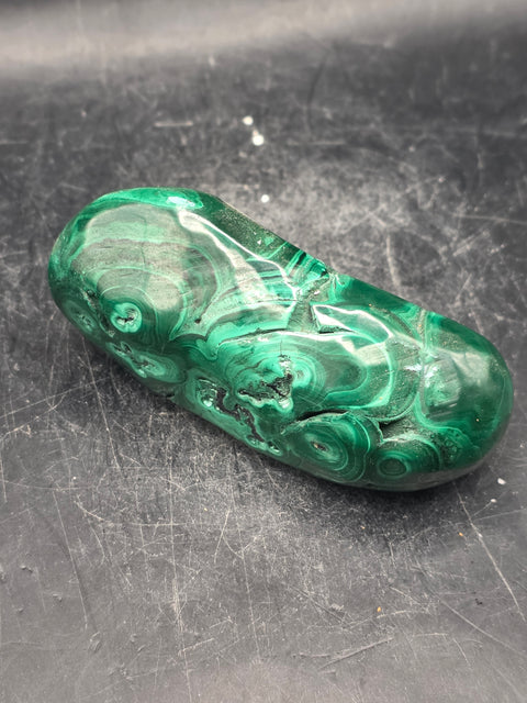 Malachite polished free form! 7.2 ounces, 3 inches long, 1.2" wide