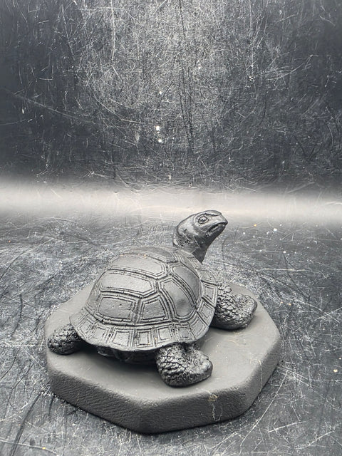 Shungite turtle! 2.9 inches by 2.9 inches, 6 ounces!