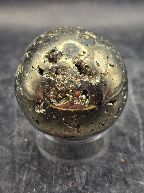 Pyrite sphere! 44.5mm, 1.7 inches, 6.9 ounces
