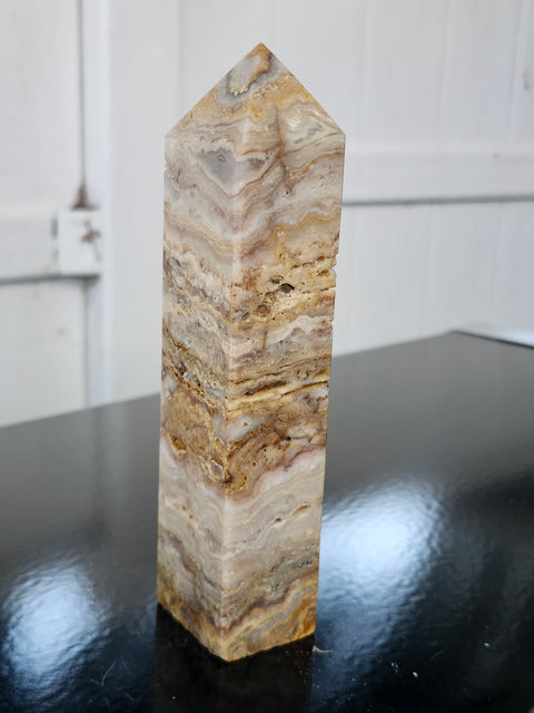 Yellow jasper tower! 13.5 ounces, 6.3 inches tall