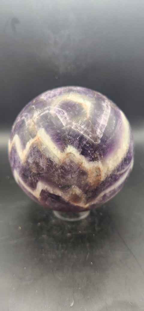 Dream amethyst sphere! 87.6mm, 3.44 inches, 2.2 pounds