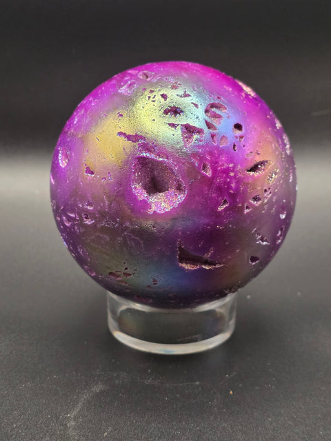 Pink aura sphenlerite sphere! 79.7mm, 3.1 inches, 1.5 pounds