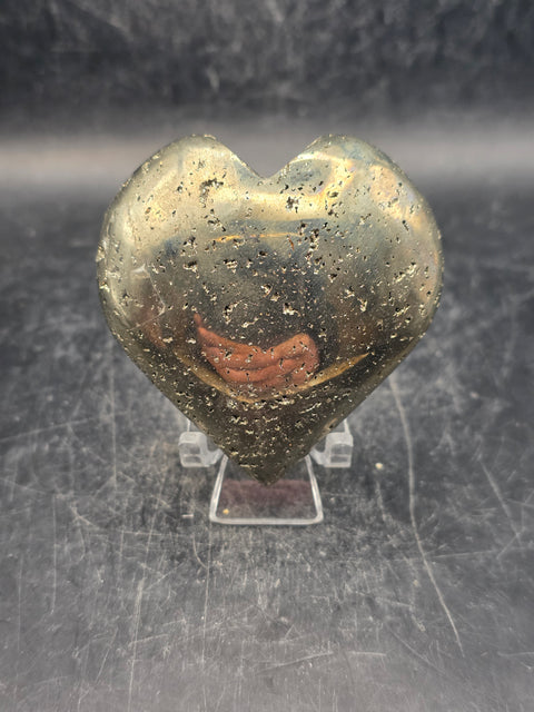 Pyrite heart! 6.6 ounces! 2.2 inches wide, 2.3 inches tall