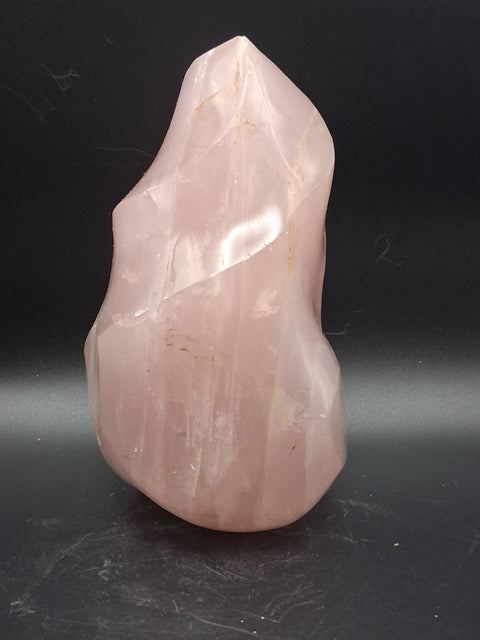 Large rose quartz flame tower! 2.3 pounds, 5 inches tall
