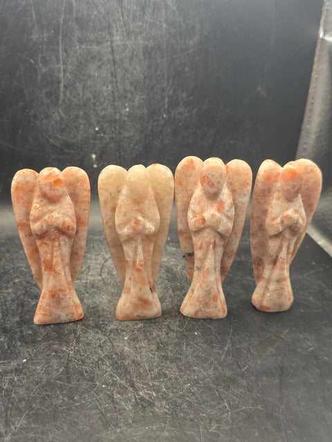 Sunstone gemstone angel! 3 inches tall, 1.4 ounces!