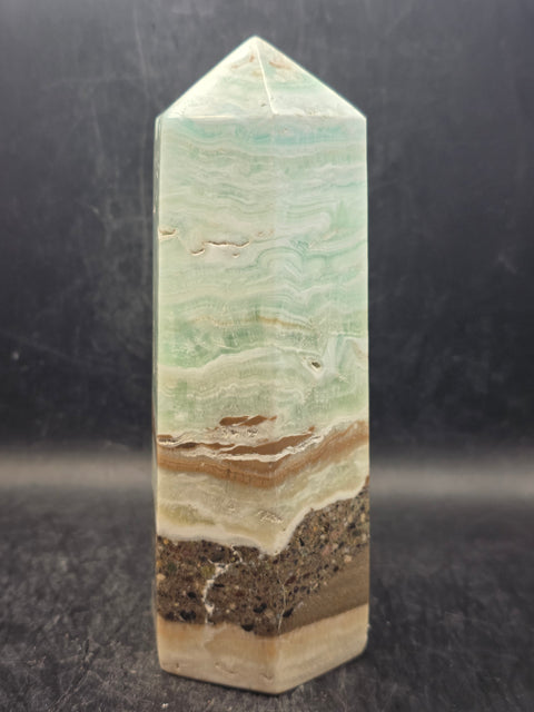 Large Caribbean calcite tower! 5.8 inches tall, 2.2" base 1.10 pounds