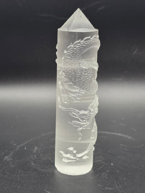Dragon selenite tower! 4.25 inches tall, 4 ounces