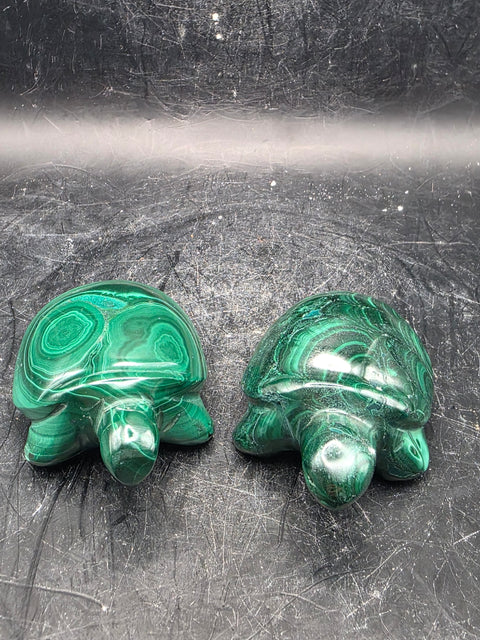 Malachite turtle!! 3.3 ounces, 2.3 inches long, 1.4 inches wide!