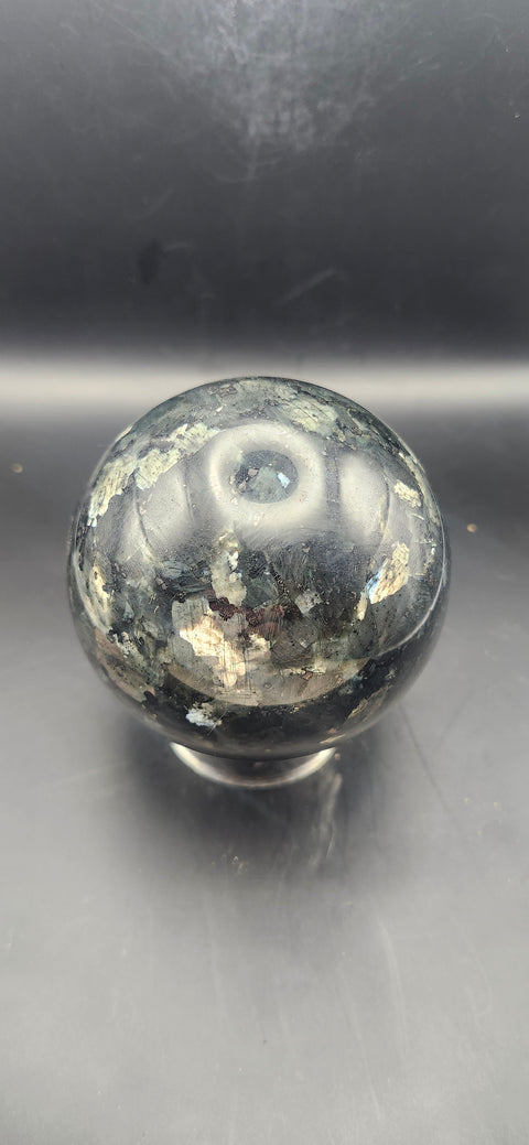 Larvikite sphere! 1.8 pounds, 78mm, 3 inches