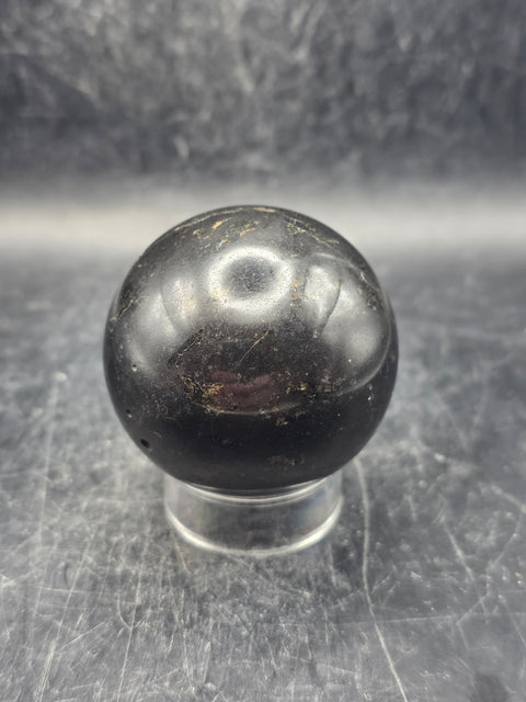 Black tourmaline sphere! 5.6 ounces, 46.9mm, 1.8 inches
