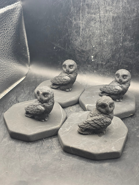 Shungite owl figurine! 4.3 ounces, 2.2 inches tall