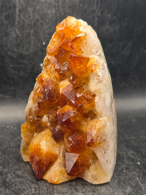 Citrine cut base free form! 1.1 pounds, 3.7 inches tall, 2.4" wide