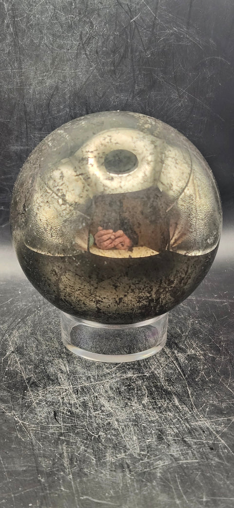 Pyrite sphere! 2.15 pounds, 82.4mm, 3.2 inches!