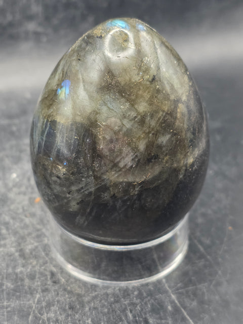 Labradorite egg! 9.8 ounces, 2.7 inches tall, 2 inches wide