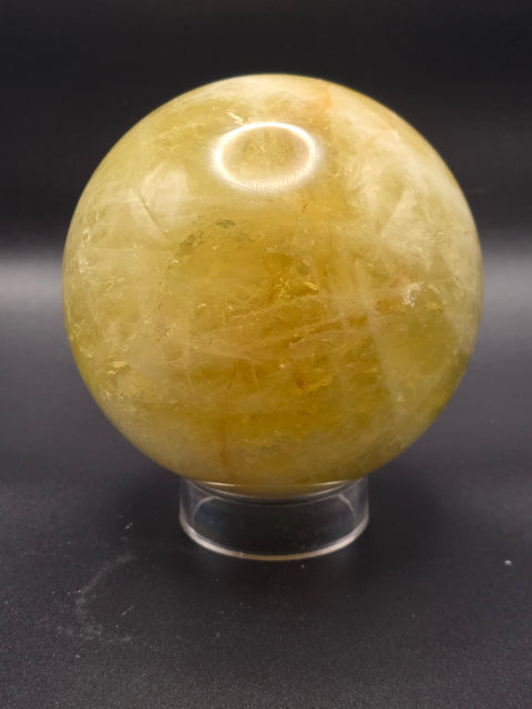 Large citrine sphere! 92mm, 3.6 inches, 2.7 pounds