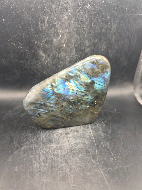 Labradorite free form! 1.6 pounds, 3.3 inches tall, 4.3" wide