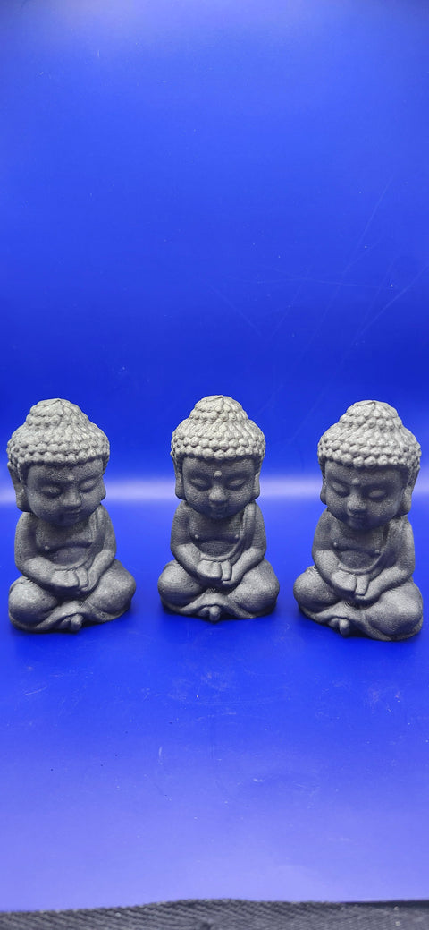 Shungite praying buddah! 3.2 inches, 3.7 ounces