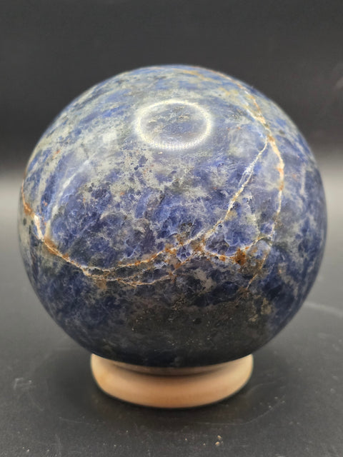 Sodalite sphere! Uv reactive, 78.9mm, 3.1 inches, 1.7 pounds