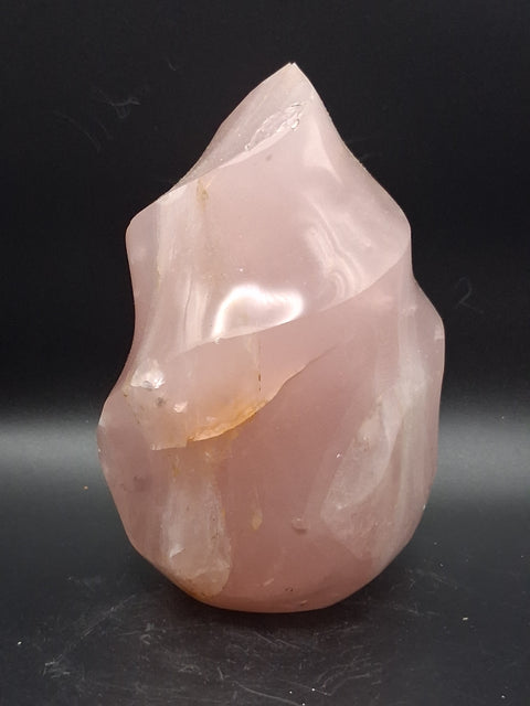 Large rose quartz flame tower! 2.3 pounds, 5 inches tall