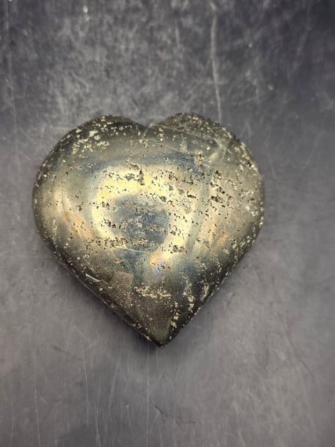 Pyrite heart! 6.6 ounces! 2.2 inches wide, 2.3 inches tall