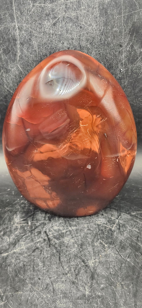 Carnelian agate free-form! 1 pound, 4 inches tall, 3 inches wide