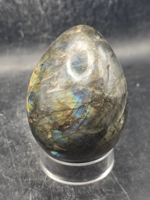 Labradorite egg 12.1 ounces, 3 inches tall, 2.2 inches wide