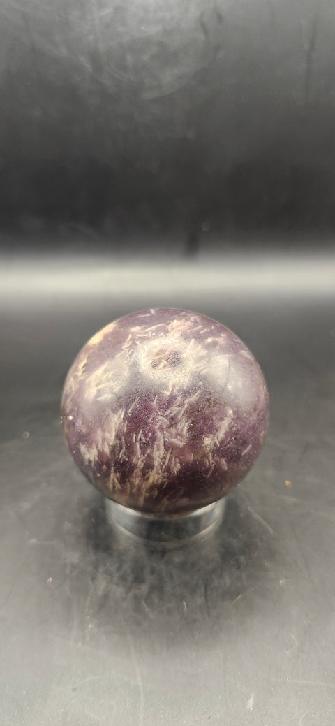 Lepidolite sphere! 48.6mm, 1.91 inches, 5.6 ounces