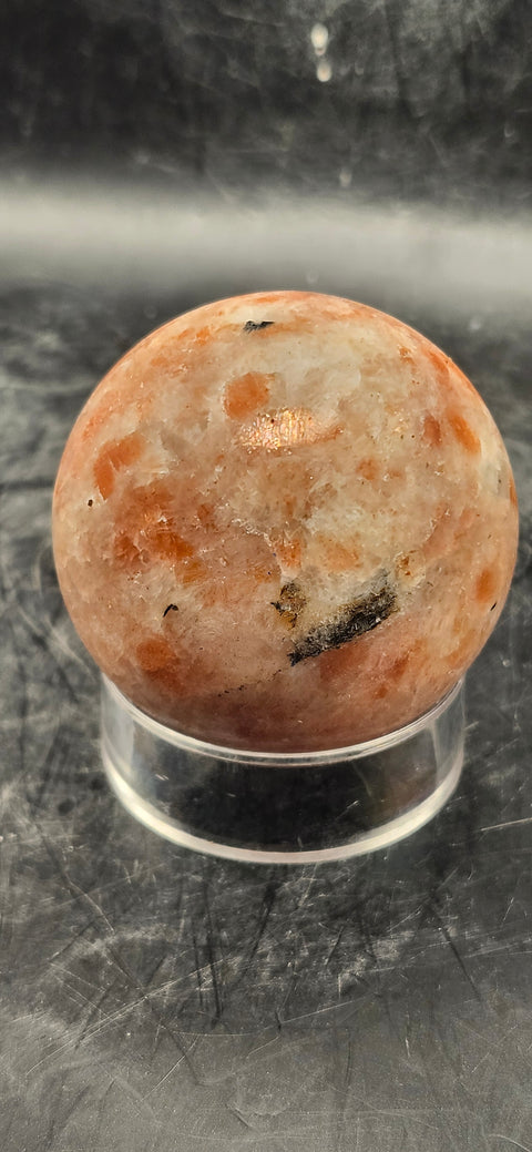 Sunstone sphere! 52.6mm, 2 inches, 7 ounces