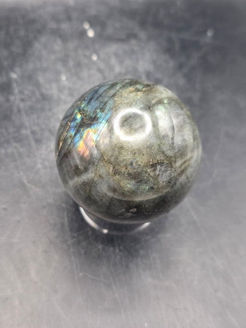 Labradorite sphere! 50.3mm, 1.9 inches, 6.4 ounces