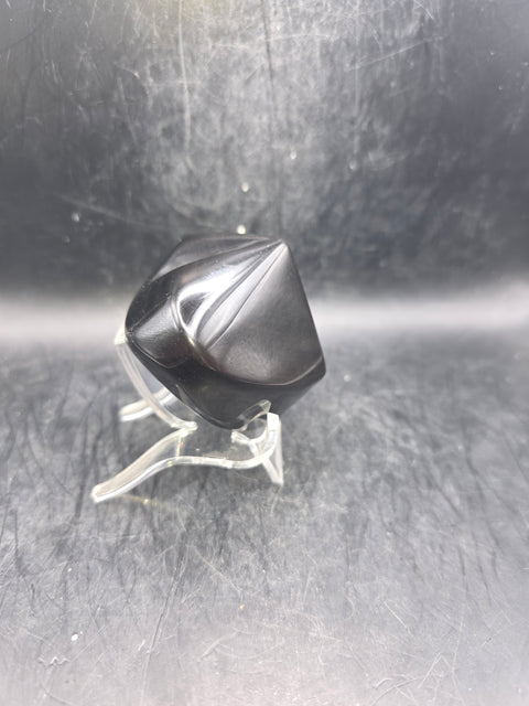 Rainbow obsidian heart! 6 ounces! 2.5 inches wide, 2.1" tall