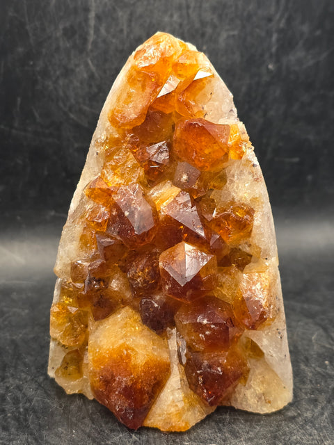 Citrine cut base free form! 1.1 pounds, 3.7 inches tall, 2.4" wide
