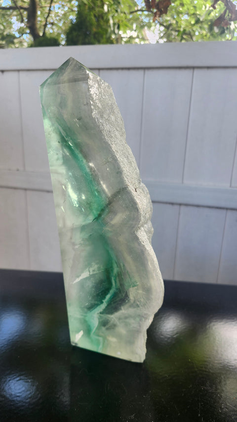 4.5 pound Massive druzy florite free form tower! 10.5 inches tall by 4 wide, 1.5 thick