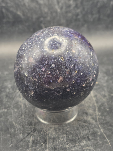 Lepidolite sphere! 60.5mm, 2.3 inches, 10.1 ounces