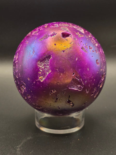 Pink aura sphenlerite sphere! 79.7mm, 3.1 inches, 1.5 pounds