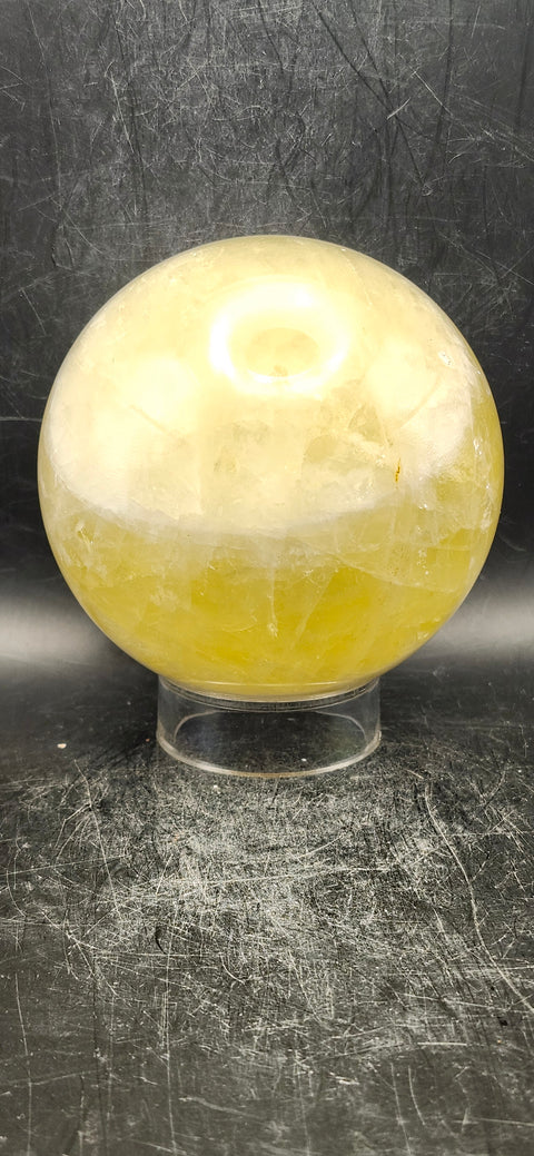 Citrine sphere! 87.8mm, 3.4 inches, 2.1 pounds!